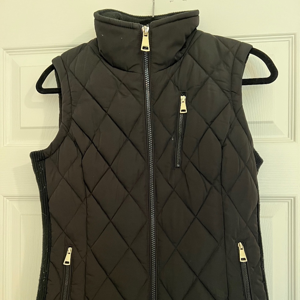 Black vest with gold